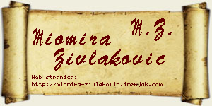 Miomira Zivlaković vizit kartica